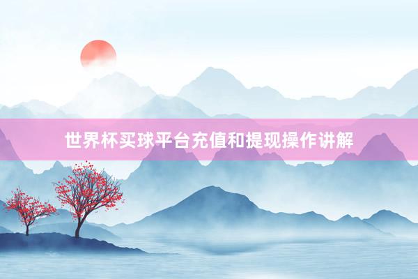 世界杯买球平台充值和提现操作讲解